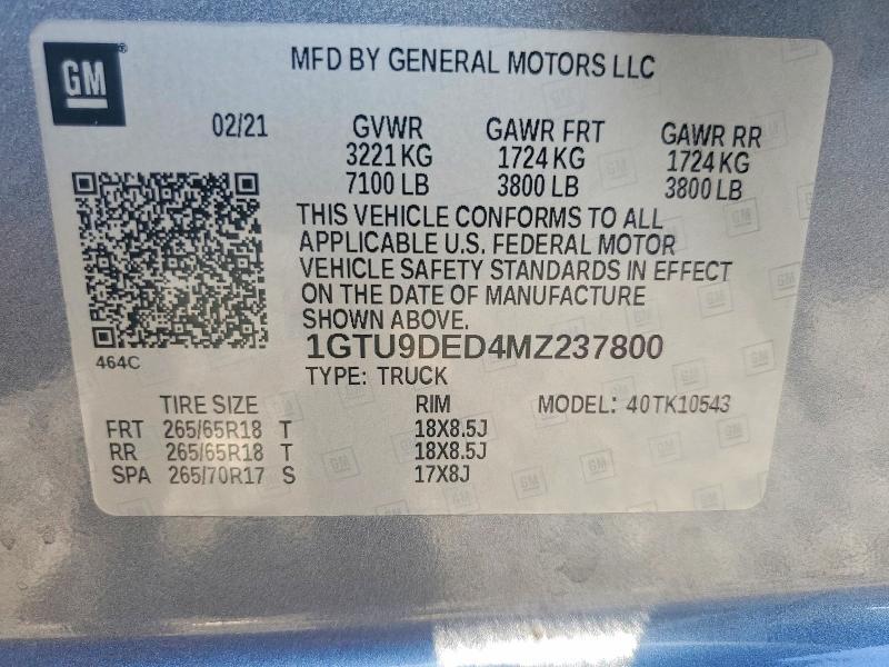 2021 GMC Sierra K1500 SLT