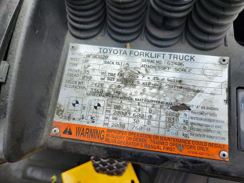 2014 Toyota 2014 Toyt Forklift