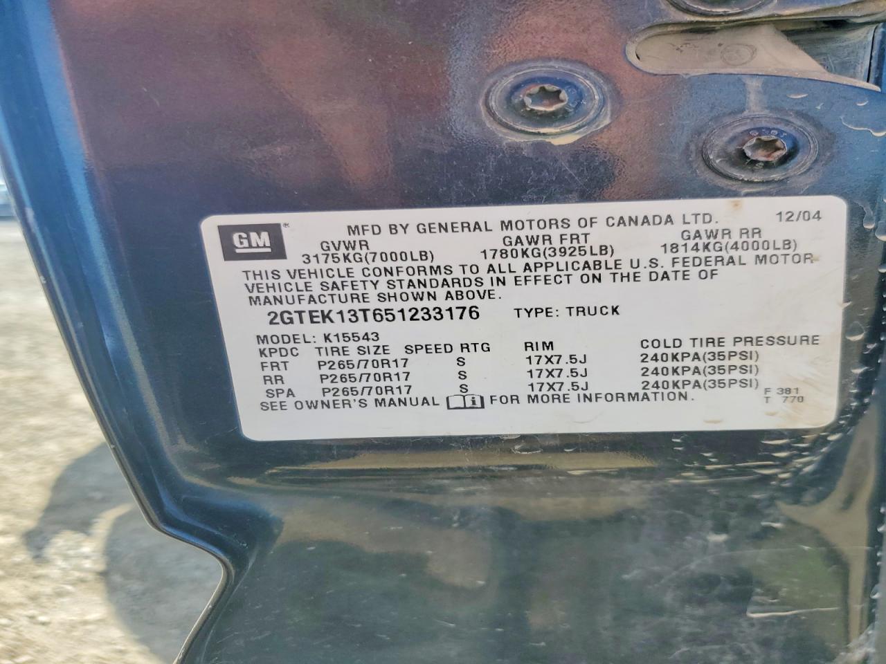 2005 GMC New Sierra K1500