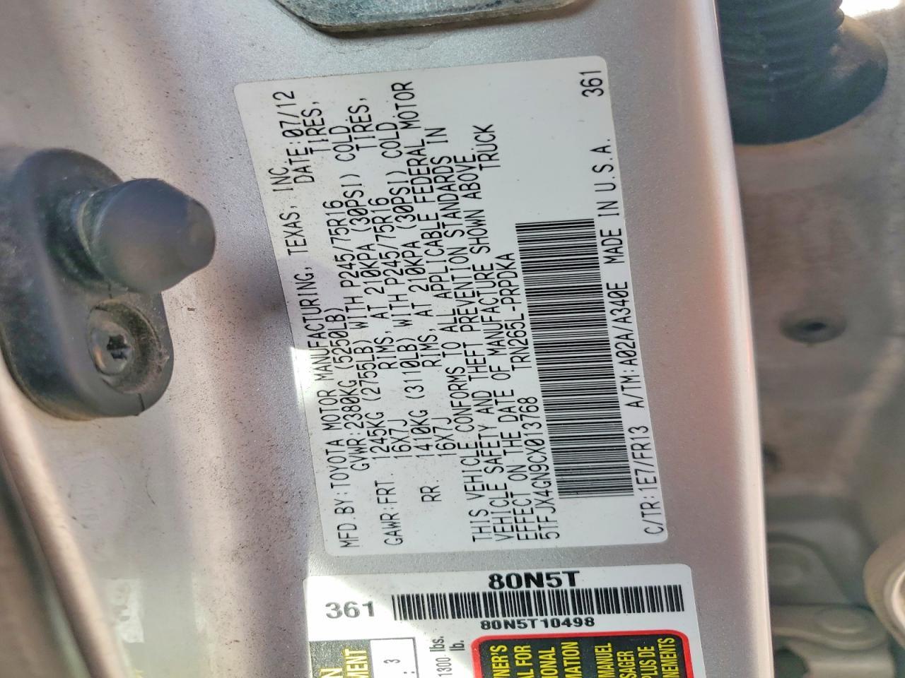 2012 Toyota Tacoma Prerunner