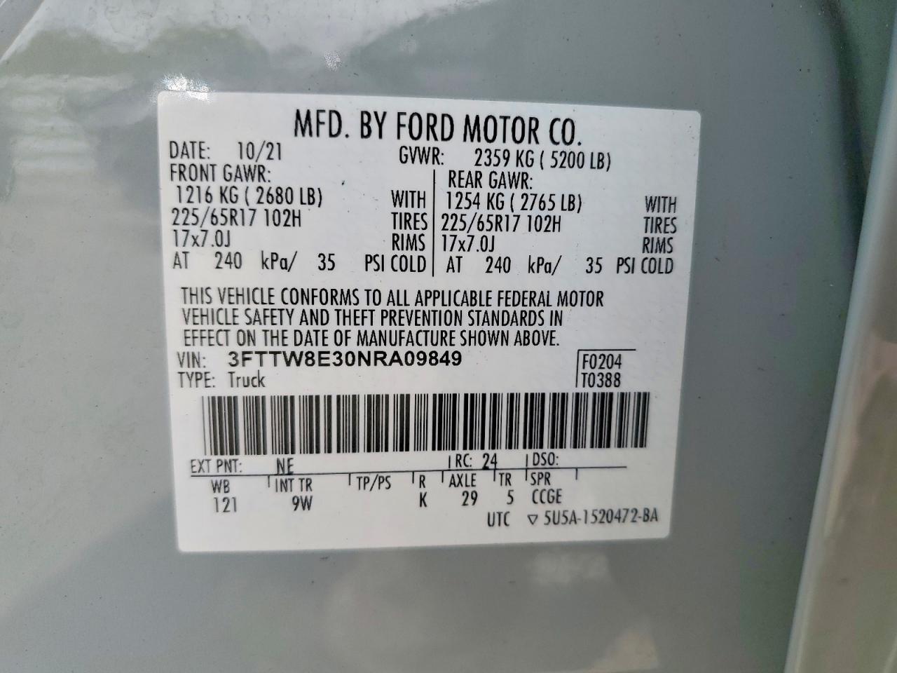 2022 Ford Maverick XL