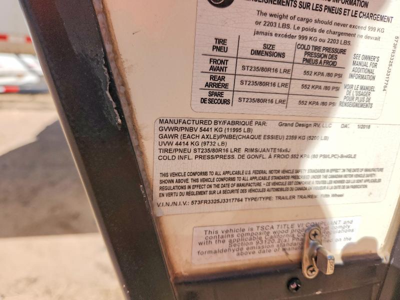 2018 Grand Design Reflection Fifth WHE