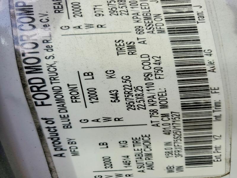 2005 Ford F750 Super-Delivery Truck