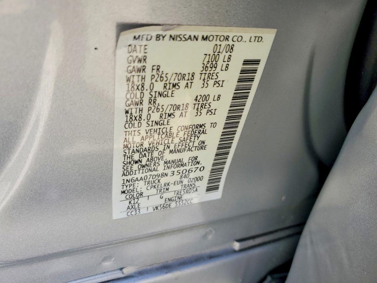 2008 Nissan Titan XE