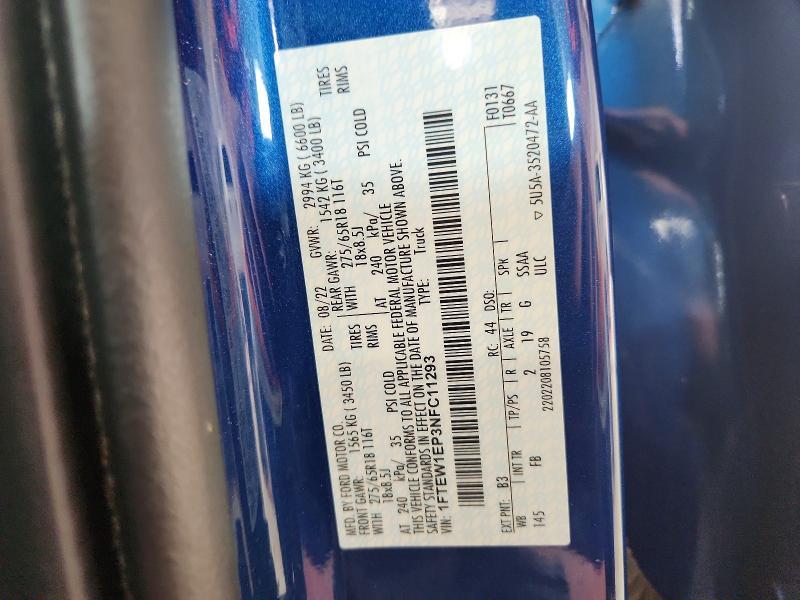 2022 Ford F150 Supercrew