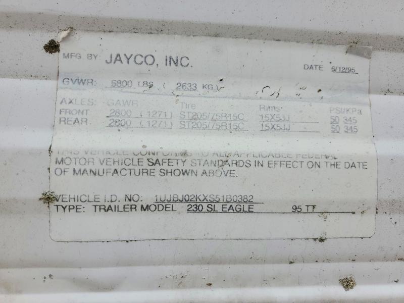 1995 Jayco Rv Trailer