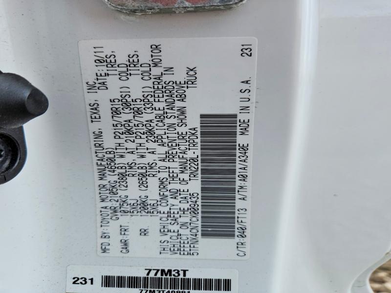 2012 Toyota Tacoma Base