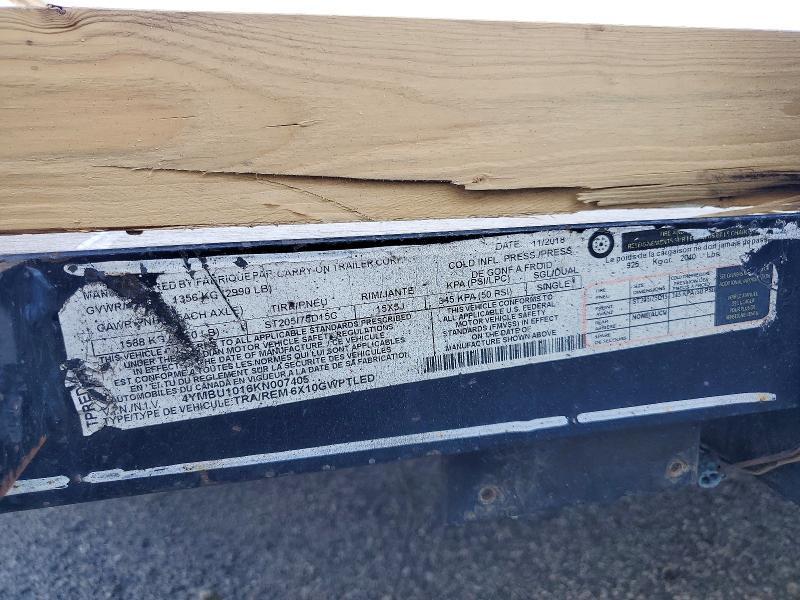 2019 Carry-On 6X10GWPTLED Utility Trailer