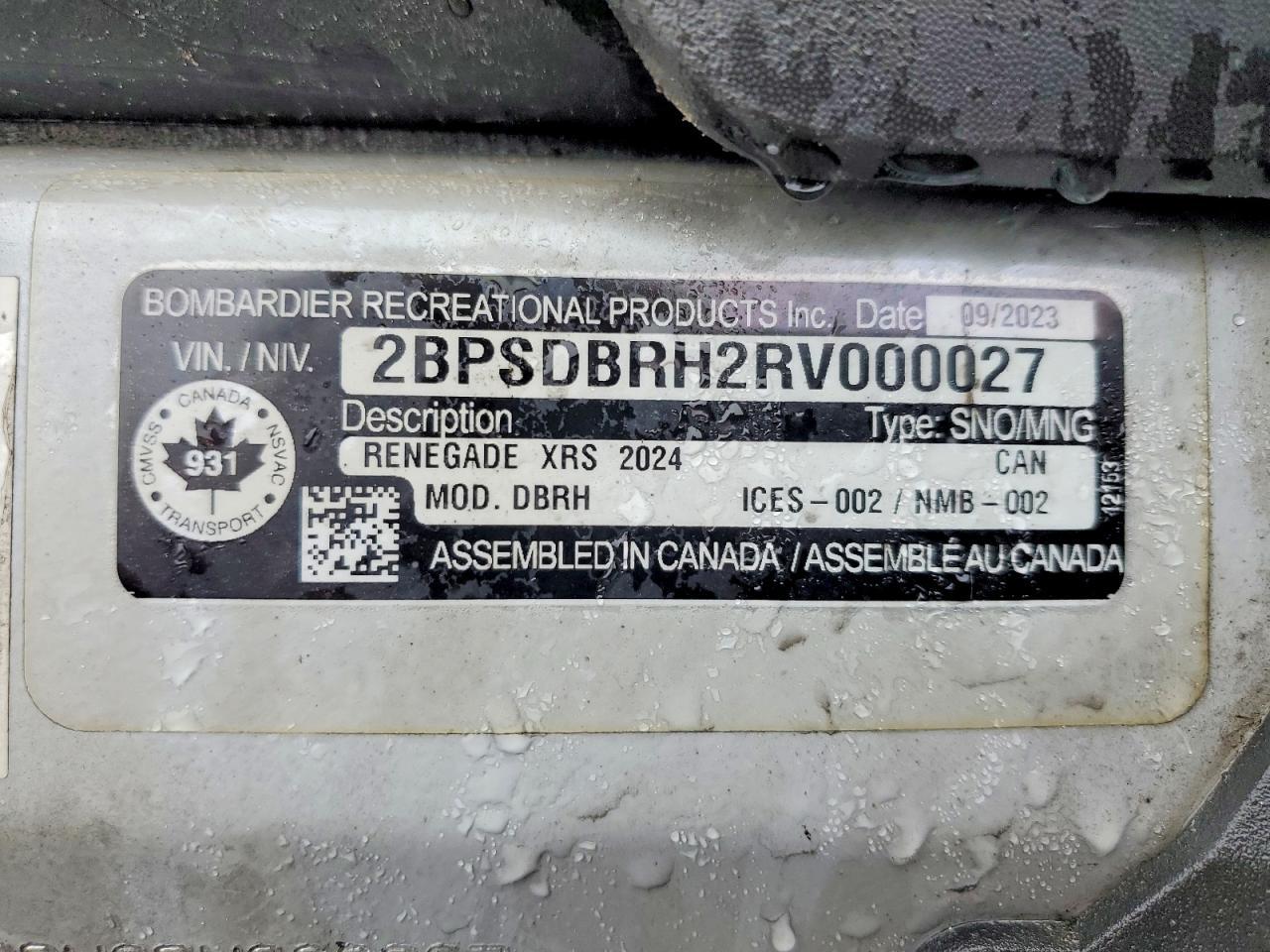 2024 Skidoo Renegade