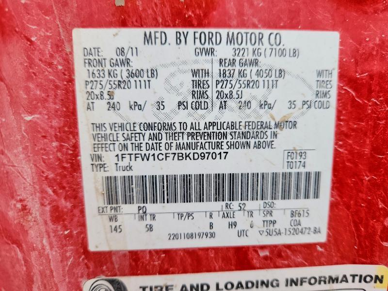 2011 Ford F150 Supercrew
