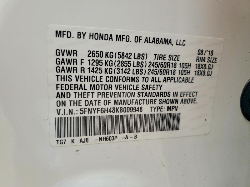2019 Honda Pilot exl