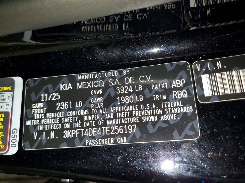 2026 KIA K4 lxs