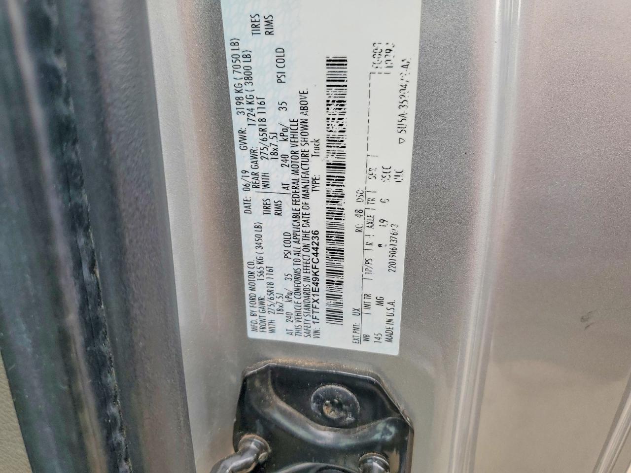 2019 Ford F150 Super Cab