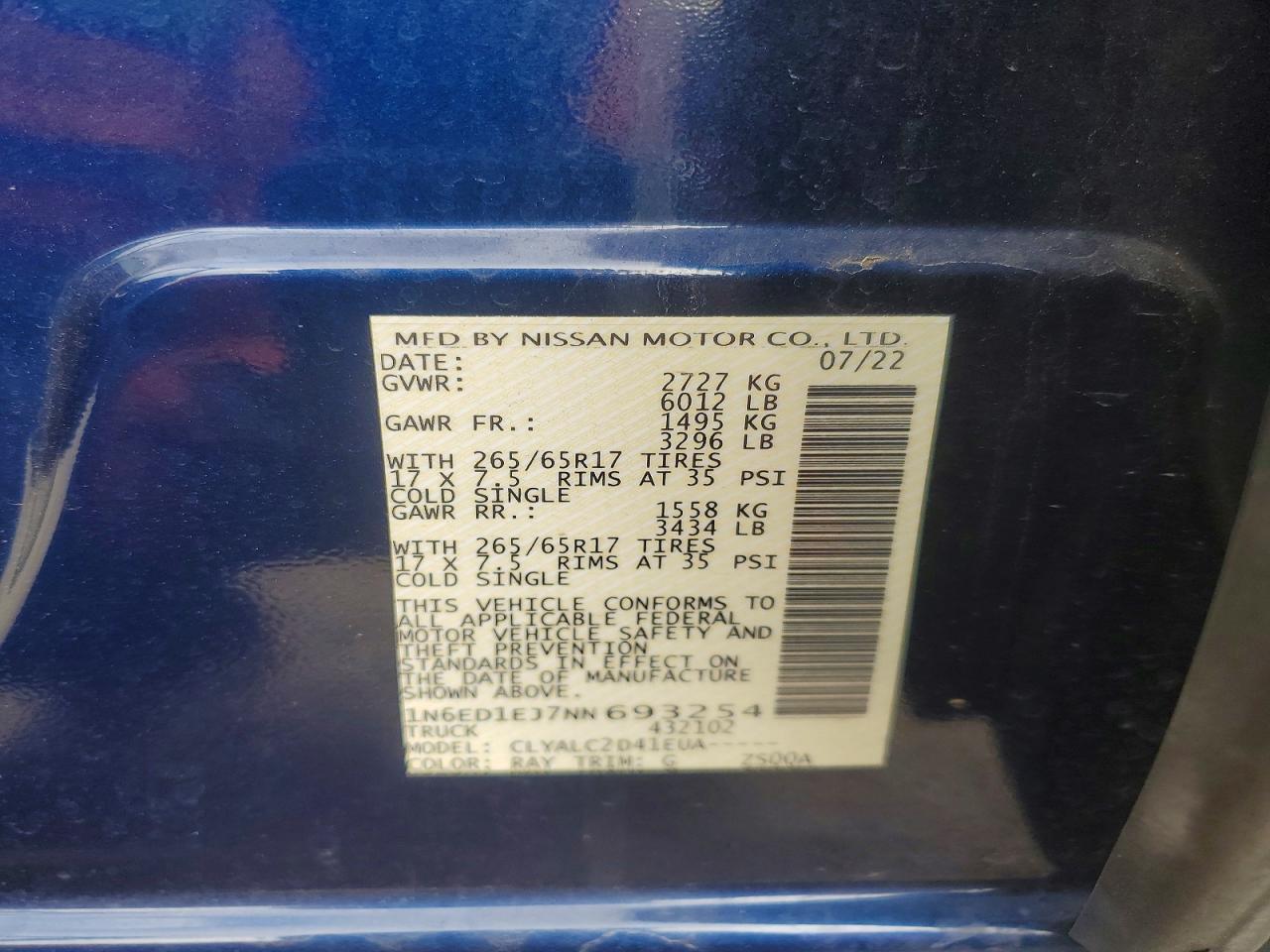 2022 Nissan Frontier SV