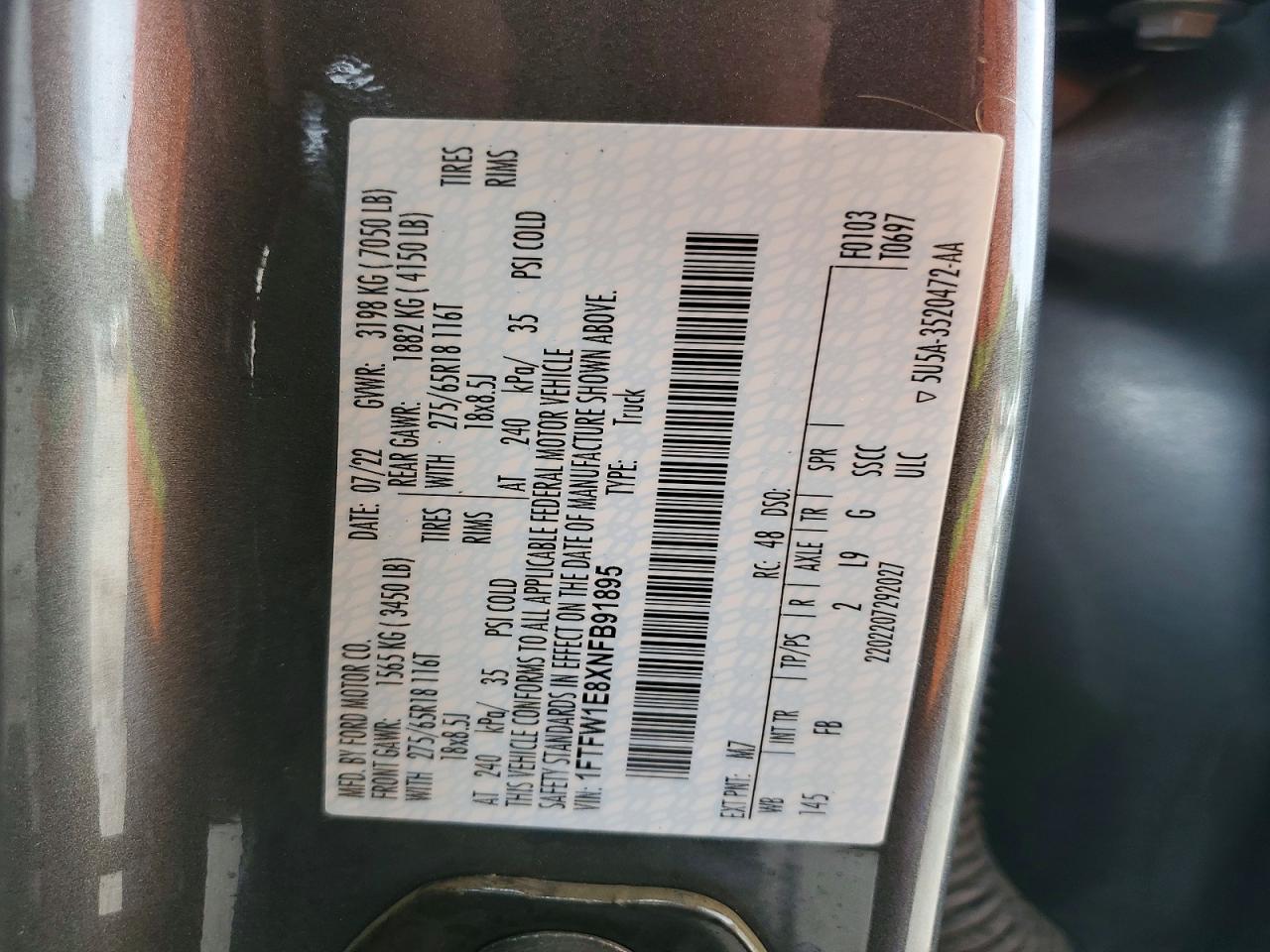 2022 Ford F150 Supercrew