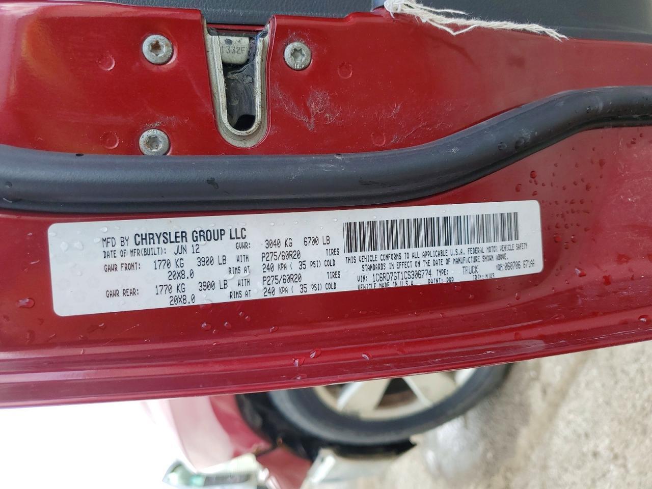 2012 Dodge RAM 1500 SLT