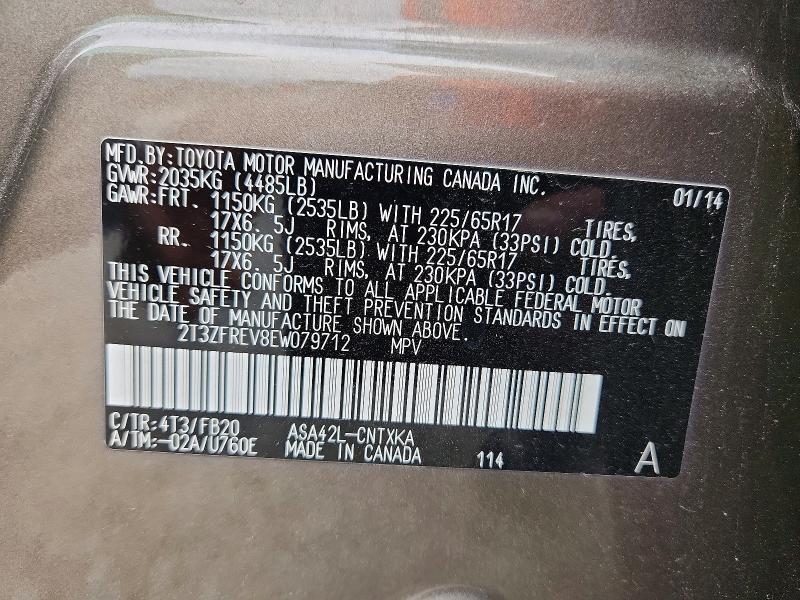 2014 Toyota Rav4 le