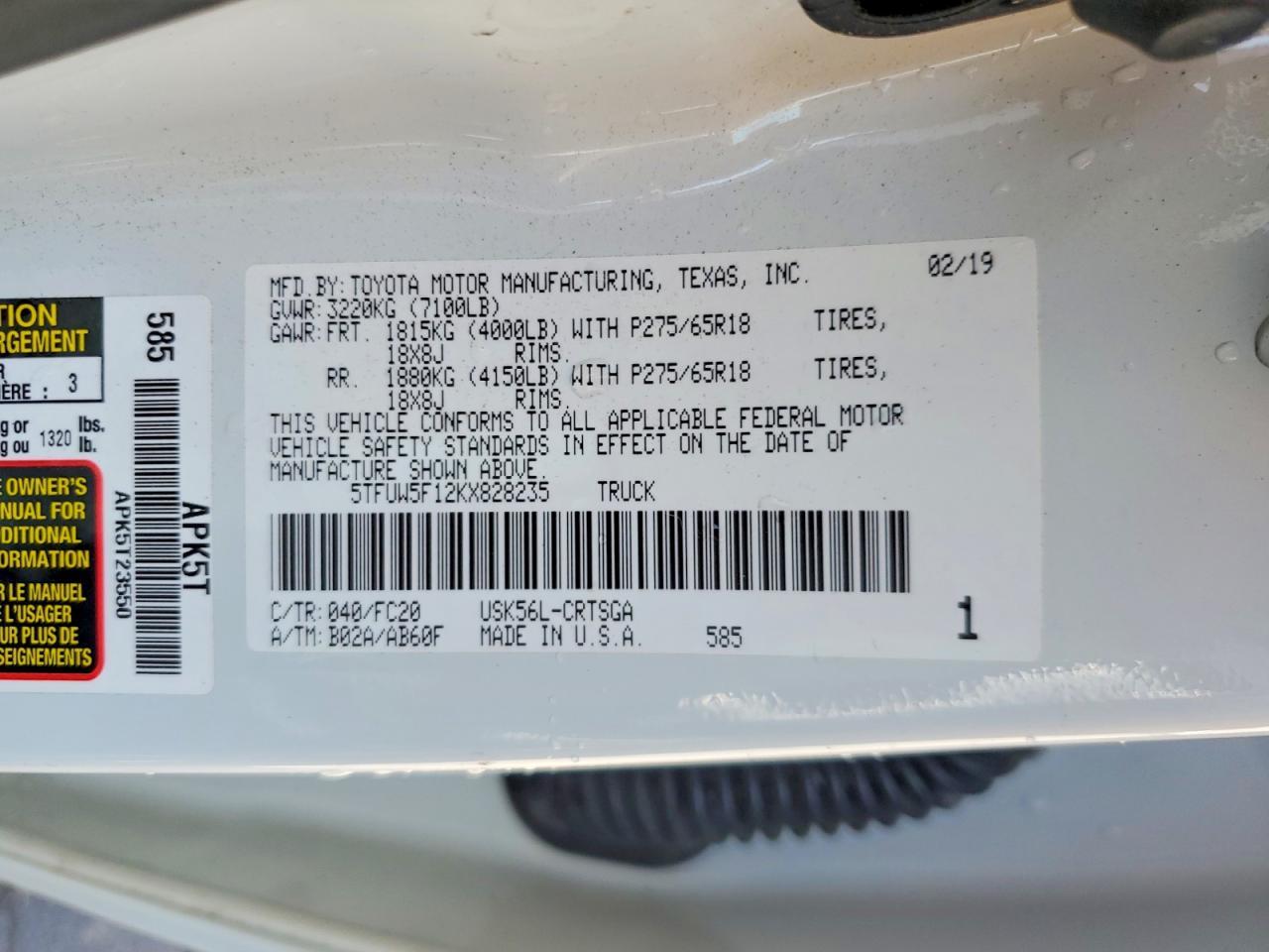 2019 Toyota Tundra SR5