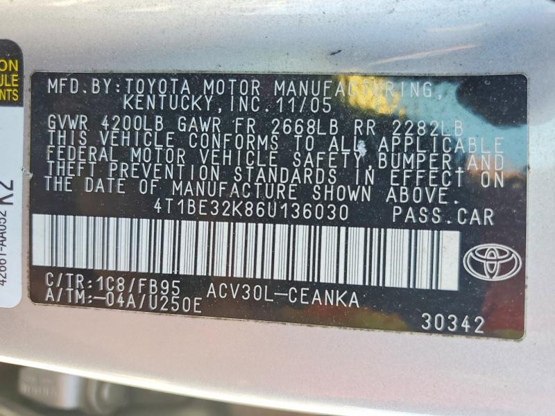 2006 Toyota Camry le