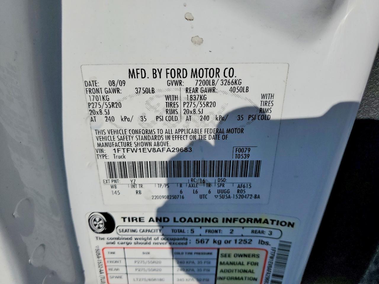 2010 Ford F150 Supercrew