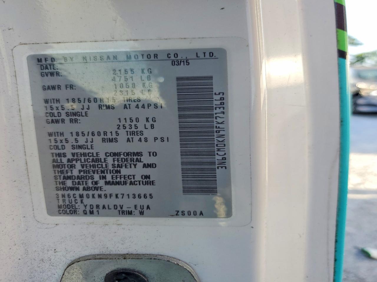 2015 Nissan NV200 Delivery Van