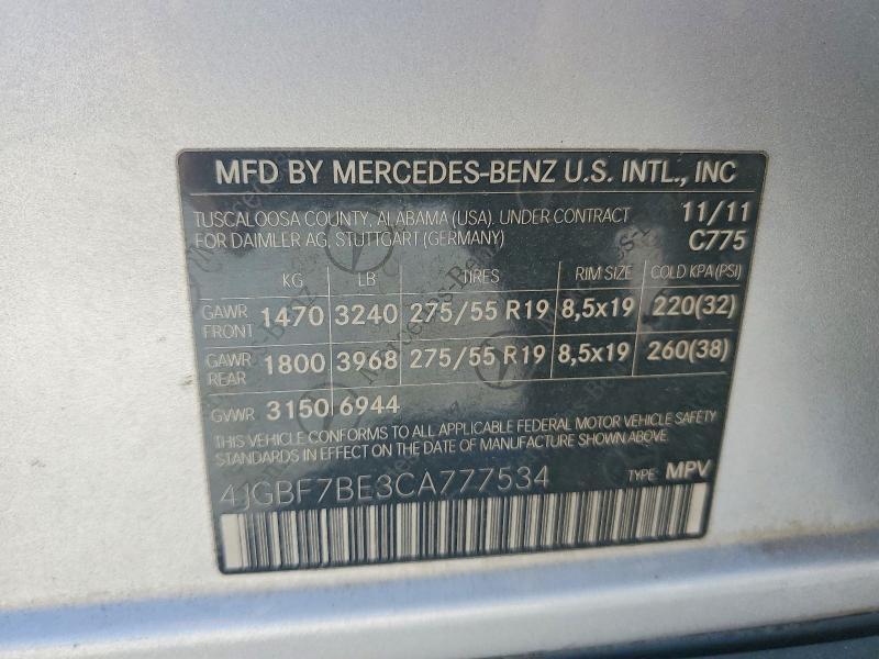 2012 Mercedes-Benz Gl 450 4matic