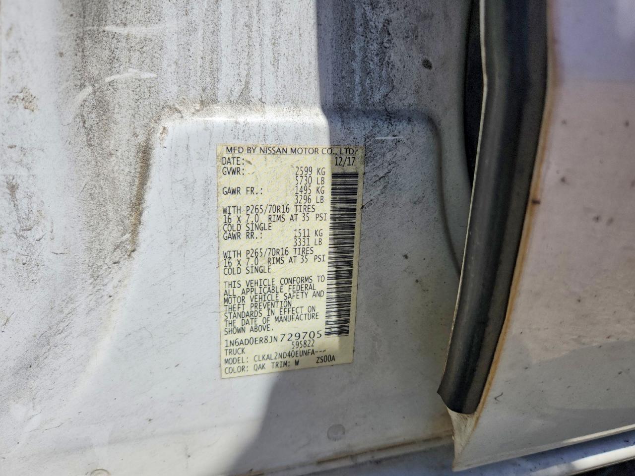 2018 Nissan Frontier SV