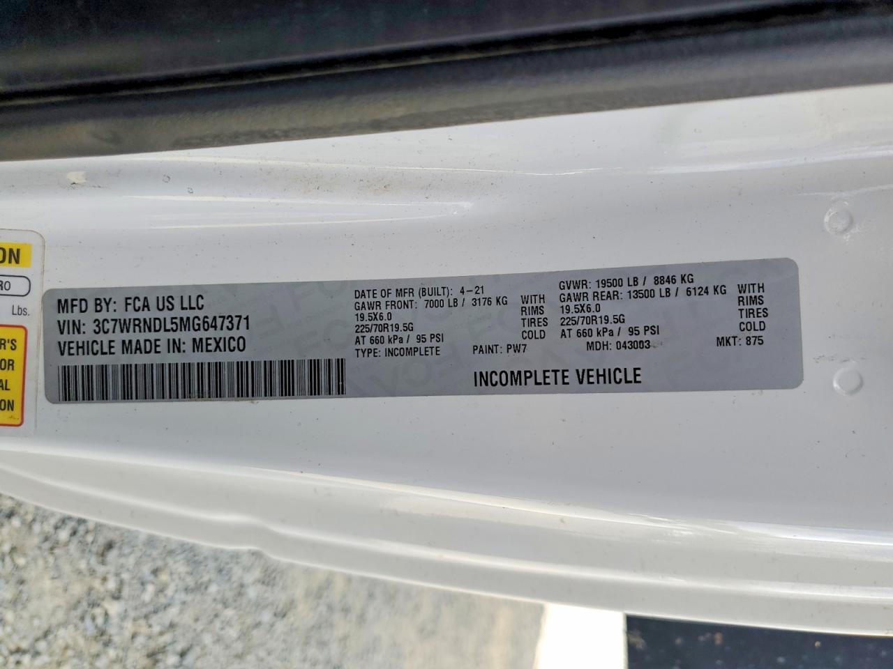 2021 Dodge RAM 5500 Dump Truck