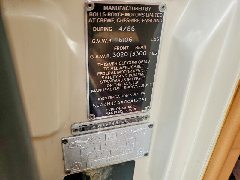 1986 Rolls Royce Silver Spur