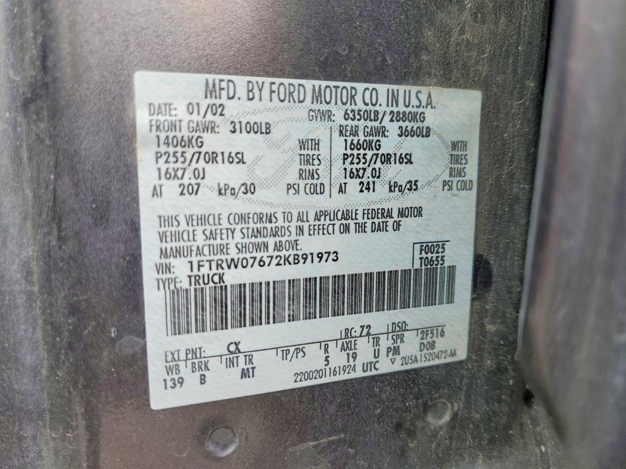 2002 Ford F150 Supercrew