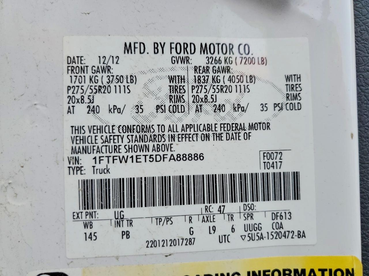 2013 Ford F150 Supercrew