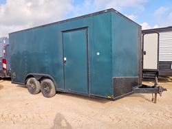 Salvage trucks for sale at Mercedes, TX auction: 2023 Spartan Cargo SP8.5X16TA Enclosed Cargo Trailer