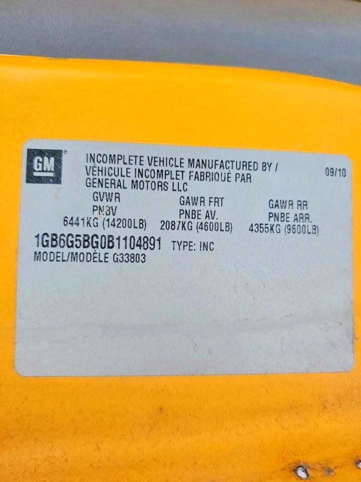 2011 Chev Express Cutaway G4500