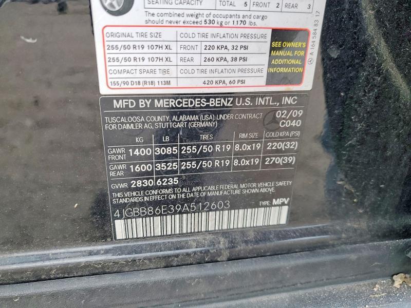 2009 Mercedes-Benz Ml 350