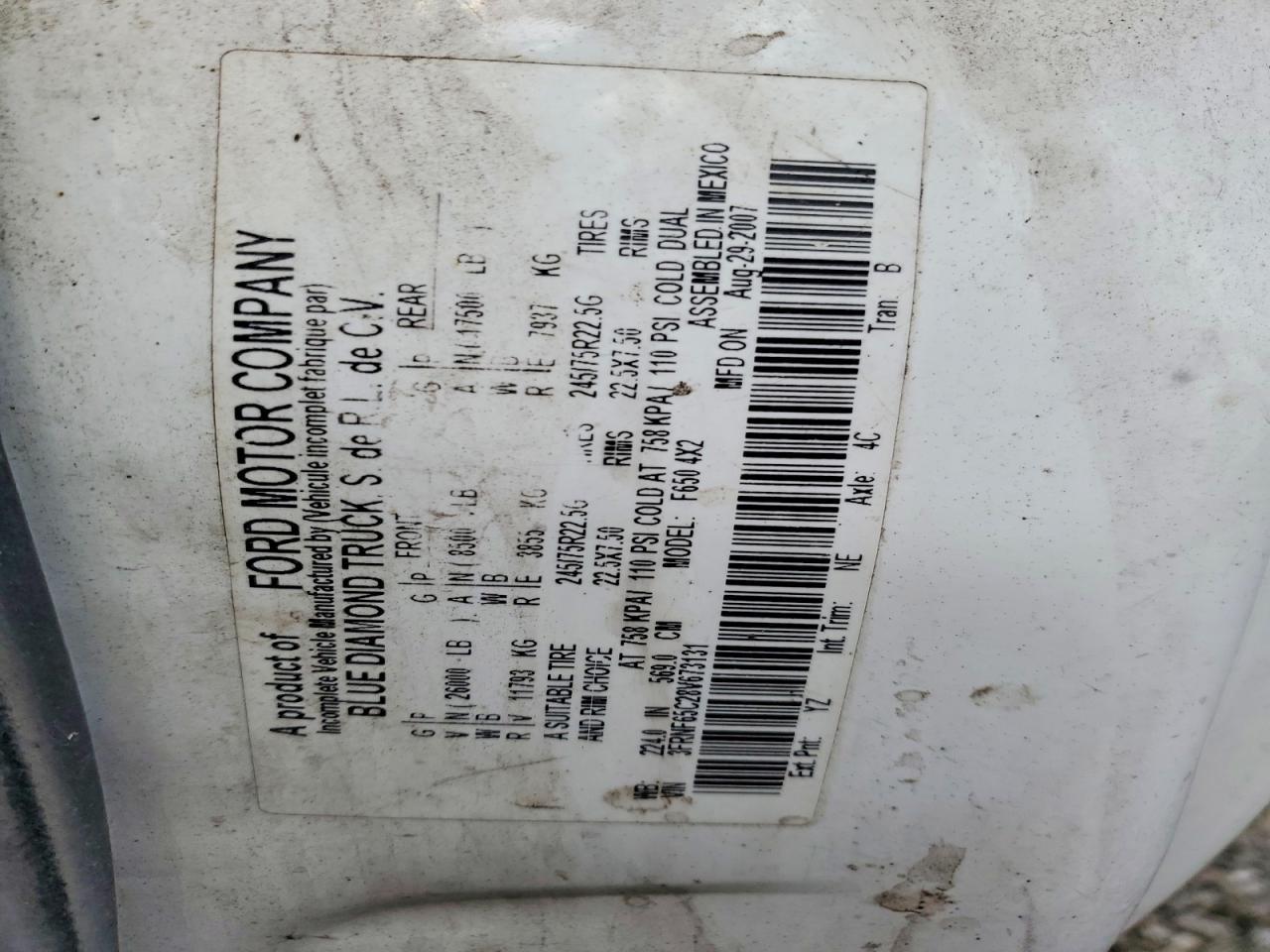 2008 Ford F650 Super Duty Rollback Truck