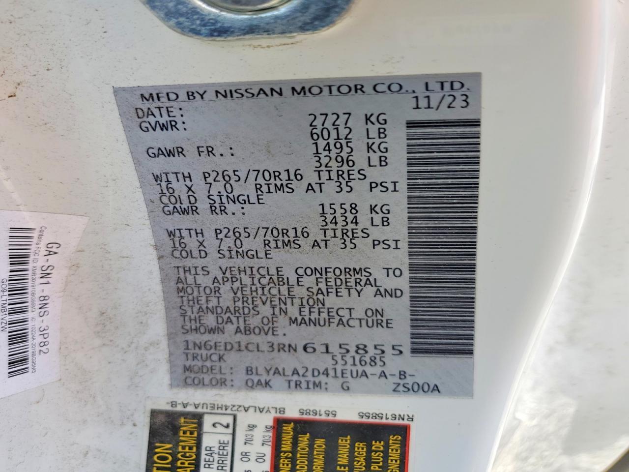 2024 Nissan Frontier S