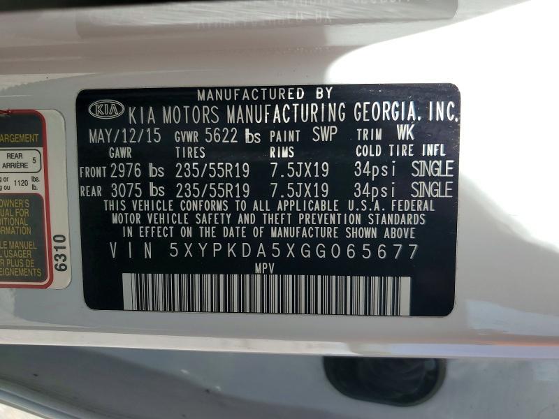 2016 KIA Sorento sx Limited V6