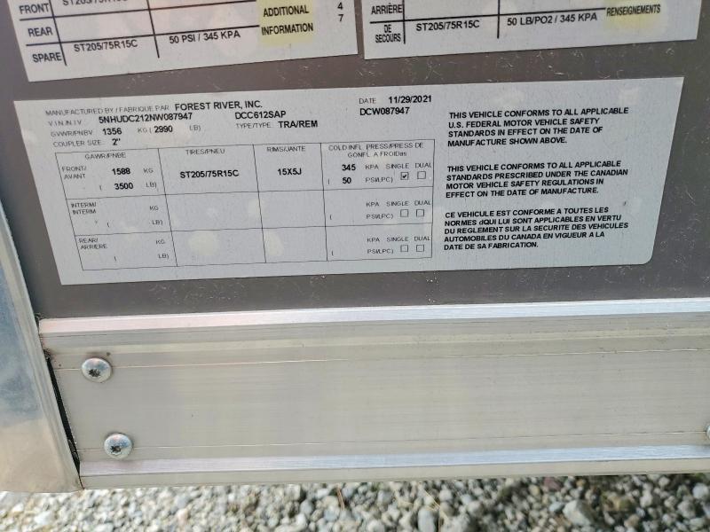 2022 Foresriver 2022 Forest River Dcc612sap Enclosed Cargo Trailer