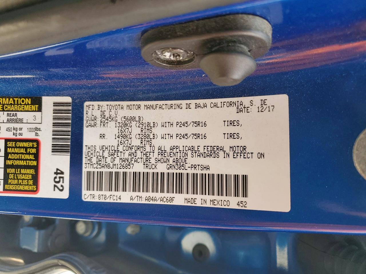 2018 Toyota Tacoma SR5 V6