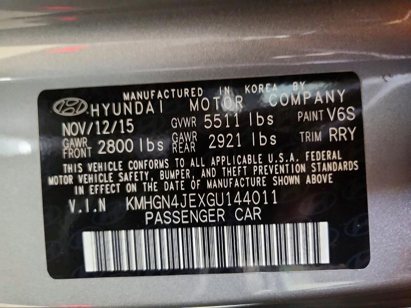 2016 Hyundai Genesis 3.8l