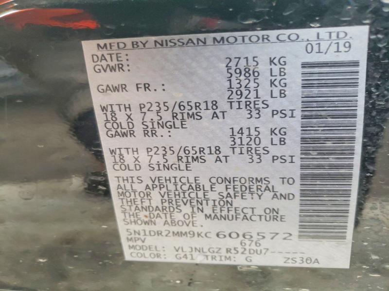 2019 Nissan Pathfinder sl