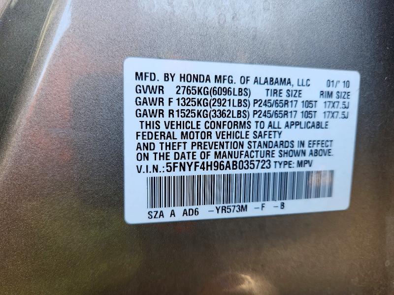 2010 Honda Pilot Touring