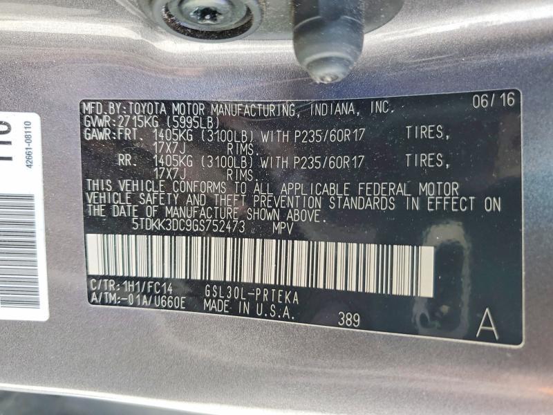 2016 Toyota Sienna le