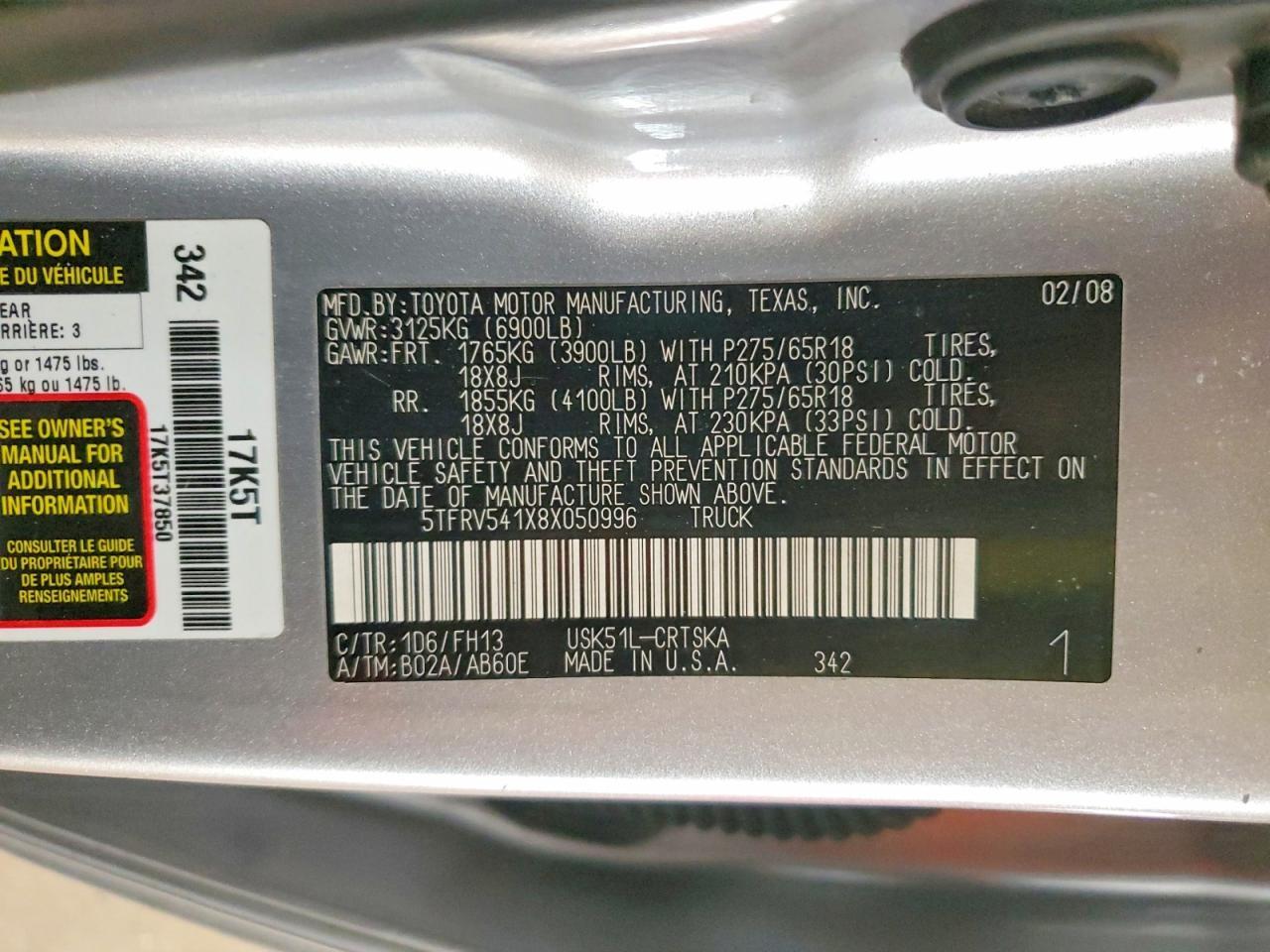 2008 Toyota Tundra SR5
