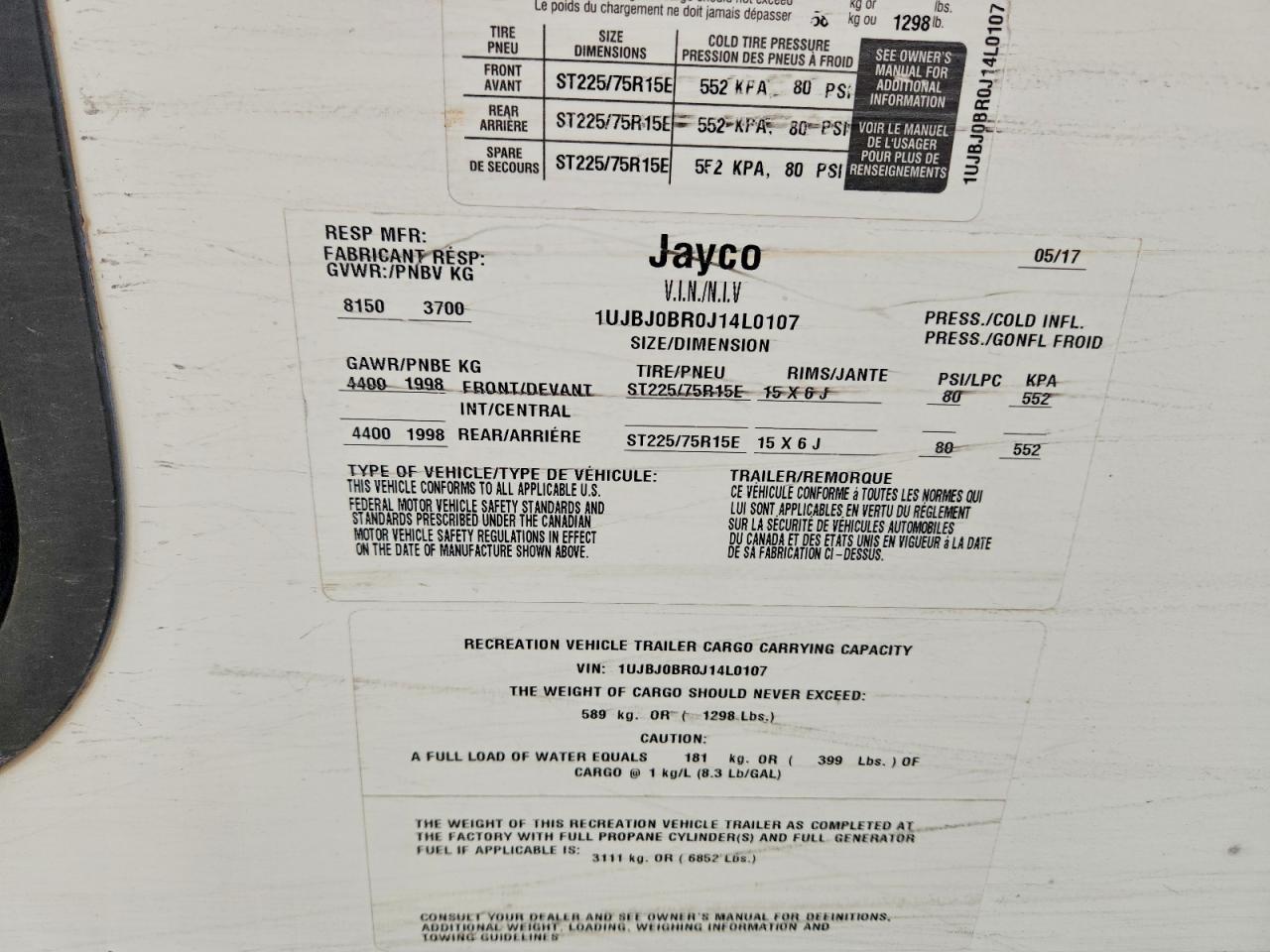 2018 Jayco White Hawk Camper