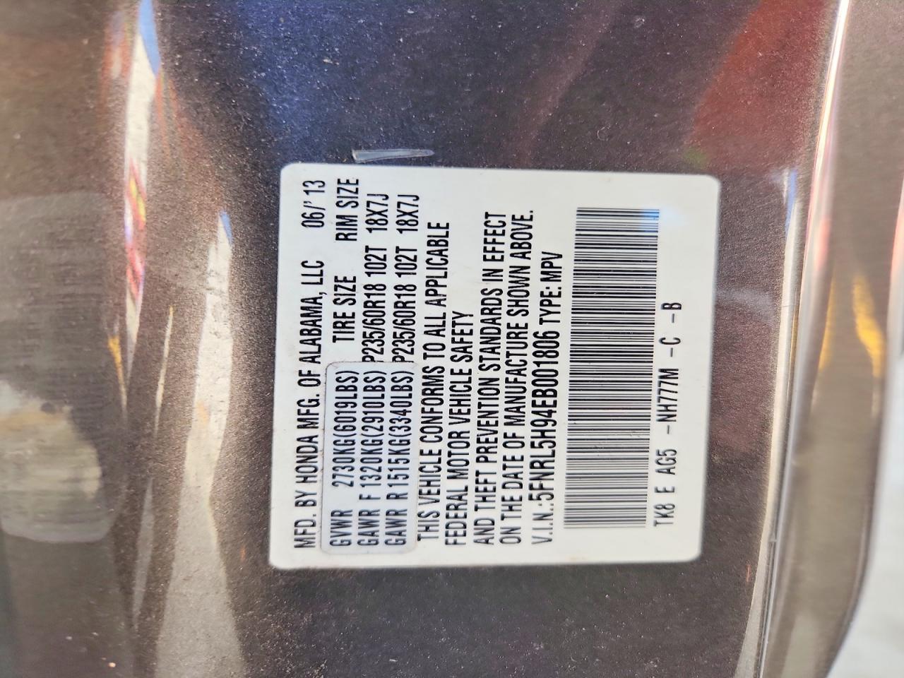 2014 Honda Odyssey Touring