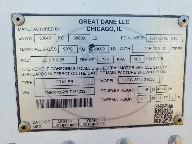 2020 Great Dane CCC-3314-21053 DRY Van Trailer