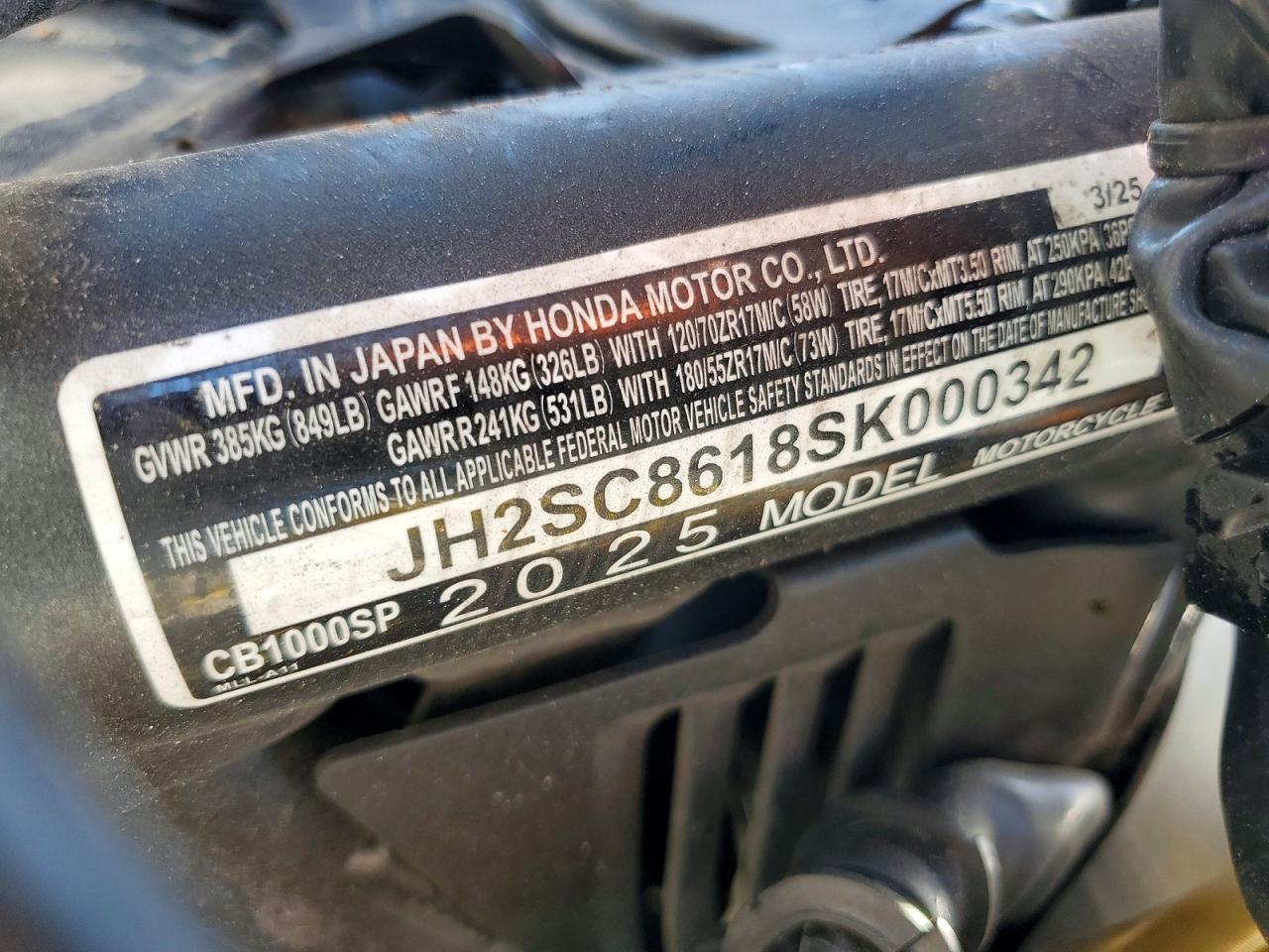 2025 Honda CB1000 SP
