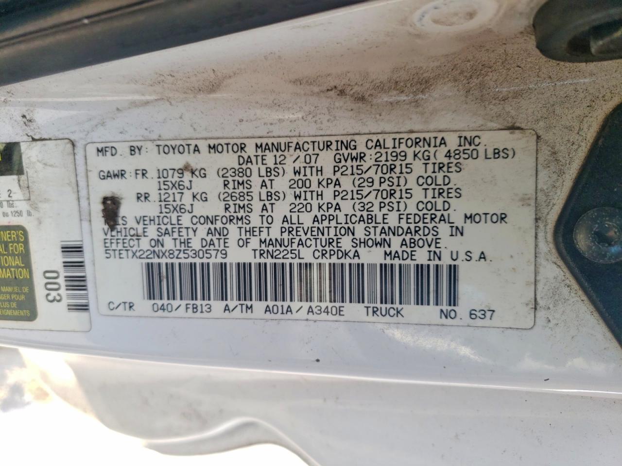 2008 Toyota Tacoma Base