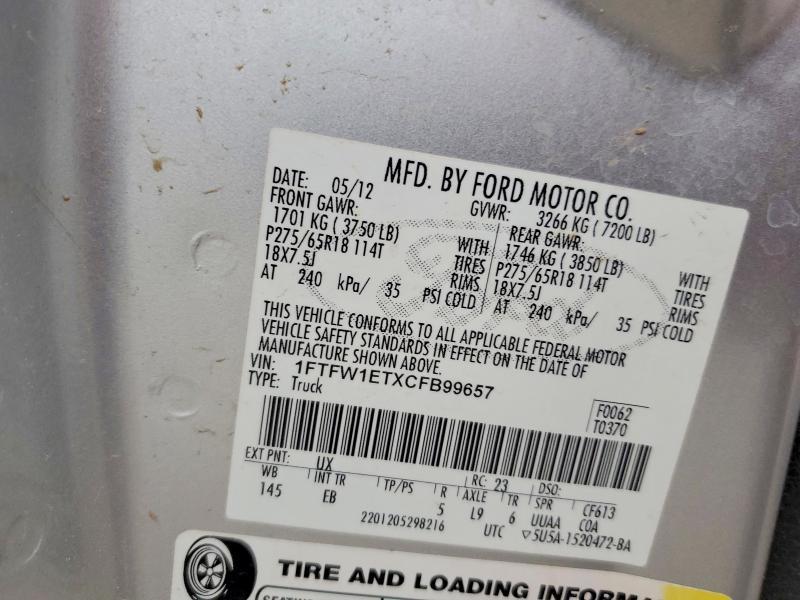 2012 Ford F150 XLT